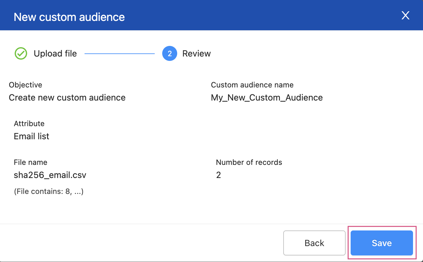 Custom Audience Import