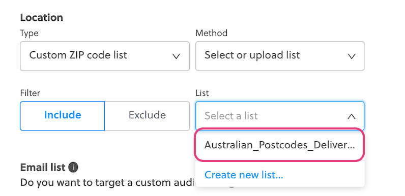 Custom Audience Import