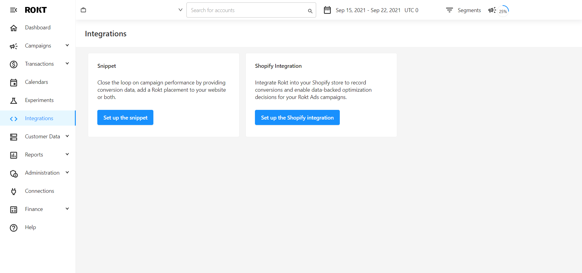 Set up Shopify integration