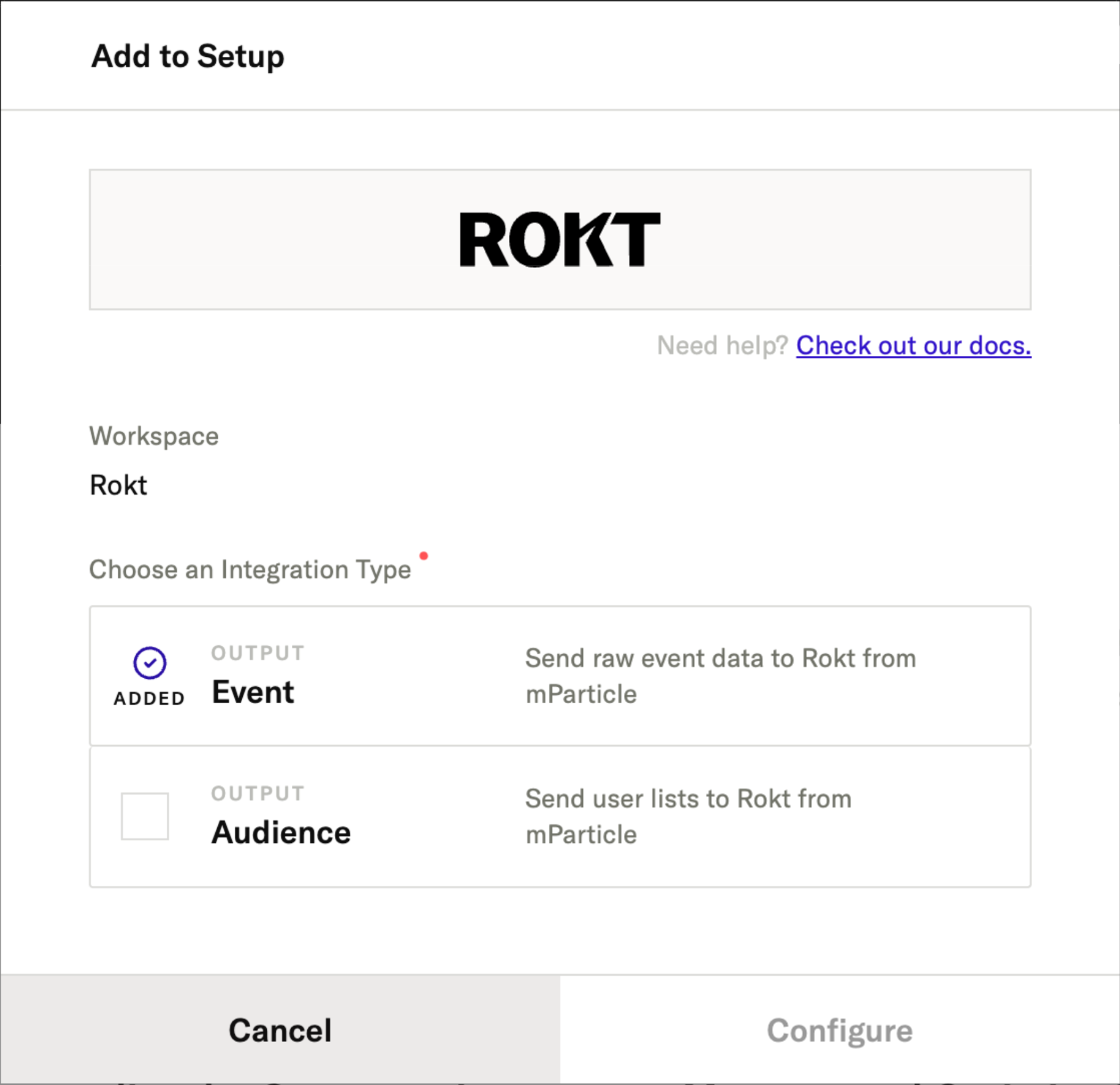 mParticle UI - Configuration d&#39;Audience